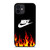 NIKE SWOOSH IN FLAMES iPhone 12 Mini Case Cover