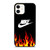 NIKE SWOOSH IN FLAMES iPhone 12 Case Cover NIKE SWOOSH IN FLAMES iPhone 12 Case Cover