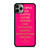 KATE SPADE NEW YORK QUOTES PINK iPhone 11 Pro Max Case Cover