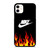 NIKE SWOOSH IN FLAMES iPhone 11 Case Cover
