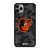 BALTIMORE ORIOLES BASEBALL BLACK CAMO iPhone 11 Pro Max Case Cover