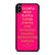 KATE SPADE NEW YORK QUOTES PINK iPhone XS Max Case Cover