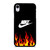 NIKE SWOOSH IN FLAMES iPhone XR Case Cover NIKE SWOOSH IN FLAMES iPhone XR Case Cover