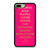 KATE SPADE NEW YORK QUOTES PINK iPhone 7 / 8 Plus Case Cover