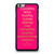 KATE SPADE NEW YORK QUOTES PINK iPhone 6 / 6S Plus Case Cover