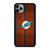 MIAMI DOPHINS NFL METAL STRIPE iPhone 11 Pro Max Case Cover MIAMI DOPHINS NFL METAL STRIPE iPhone 11 Pro Max Case Cover