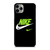 NIKE SWOOSH GREEN iPhone 11 Pro Max Case Cover