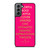 KATE SPADE NEW YORK QUOTES PINK Samsung Galaxy S21 Plus Case Cover