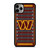 WASHINGTON COMMANDERS FOOTBALL FIELD iPhone 11 Pro Max Case Cover
