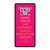 KATE SPADE NEW YORK QUOTES PINK Samsung Galaxy Note 9 Case Cover