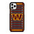 WASHINGTON COMMANDERS FOOTBALL FIELD iPhone 11 Pro Case Cover