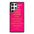 KATE SPADE NEW YORK QUOTES PINK Samsung Galaxy S23 Ultra Case Cover