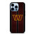 WASHINGTON COMMANDERS NFL METAL STRIPE iPhone 13 Pro Max Case Cover