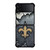 NEW ORLEANS SAINTS BROKEN METAL Samsung Galaxy Z Flip 4 Case Cover