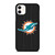 MIAMI DOLPHINS FOOTBALL TEXT iPhone 11 Case Cover