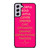 KATE SPADE NEW YORK QUOTES PINK Samsung Galaxy S21 FE Case Cover