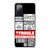 FRAGILE STAMP BARCODE LABELS Samsung Galaxy S20 FE Case Cover