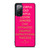 KATE SPADE NEW YORK QUOTES PINK Samsung Galaxy S20 FE Case Cover