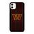 WASHINGTON COMMANDERS NFL METAL STRIPE iPhone 11 Case Cover