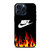 NIKE SWOOSH IN FLAMES iPhone 15 Pro Max Case Cover
