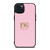 DOLCE AND GABBANA PINK LOGO iPhone 15 Plus Case Cover