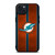 MIAMI DOPHINS NFL METAL STRIPE iPhone 15 Plus Case Cover