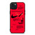 NIKE AIR OFF WHITE RED iPhone 15 Plus Case Cover
