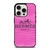 HERMES PARIS PINK LEATHER iPhone 15 Pro Case Cover
