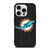 MIAMI DOLPHINS FOOTBALL TEXT iPhone 15 Pro Case Cover
