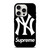NEW YORK YANKEES X SUPREME iPhone 15 Pro Case Cover