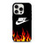 NIKE SWOOSH IN FLAMES iPhone 15 Pro Case Cover