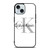 CALVIN KLEIN WHITE LOGO iPhone 15 Case Cover
