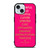 KATE SPADE NEW YORK QUOTES PINK iPhone 15 Case Cover