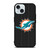 MIAMI DOLPHINS FOOTBALL TEXT iPhone 15 Case Cover