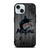 MIAMI MARLINS BASEBALL MLB WOOD LOGO iPhone 15 Case Cover