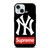 NEW YORK YANKEES SUPREME NEW ERA iPhone 15 Case Cover NEW YORK YANKEES SUPREME NEW ERA iPhone 15 Case Cover