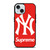 NEW YORK YANKEES X SUPREME RED iPhone 15 Case Cover