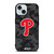 PHILADELPHIA PHILLIES BASEBALL BLACK CAMO iPhone 15 Case Cover PHILADELPHIA PHILLIES BASEBALL BLACK CAMO iPhone 15 Case Cover