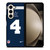 DALLAS COWBOYS DAK PRESCOTT 4 NFL NIKE Samsung Galaxy Z Fold 5 Case Cover