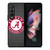 ALABAMA CRIMSON TIDE FOOTBALL METAL Samsung Galaxy Z Fold 3 Case Cover