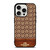 COACH NEW YORK LOGO BROWN LEATHER iPhone 15 Pro Case Cover