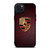 PORSCHE CAR LOGO ON RED LEATHER iPhone 15 Plus Case Cover
