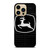 JOHN DEERE TRACTOR LOGO BLACK iPhone 14 Pro Max Case Cover