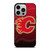 CALGARY FLAMES LOGO HOCKEY TEAM ICON iPhone 14 Pro Case Cover
