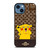 COACH NEW YORK LOGO BRWON EMBLEM X PIKACHU POKEMON iPhone 14 Case Cover