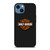 HARLEY DAVIDSON MOTORCYCLES LOGO CARBON iPhone 14 Case Cover