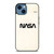 NASA LOGO WHITEI CON iPhone 14 Case Cover