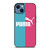 PUMA LOGO BLUE PINK ICON iPhone 14 Case Cover