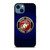 UNITED STATES US MARINE CORPS LOGO BLUE iPhone 14 Case Cover