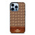 COACH NEW YORK LOGO BROWN LEATHER iPhone 13 Pro Max Case Cover